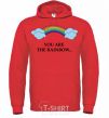 Men`s hoodie You are the rainbow bright-red фото