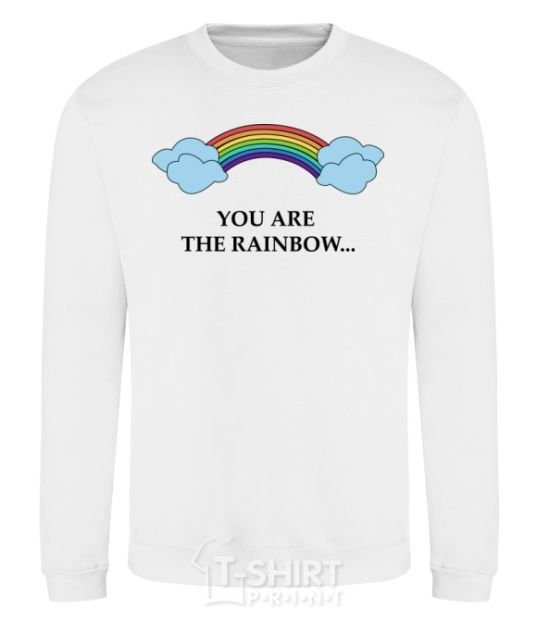 Sweatshirt You are the rainbow White фото