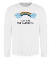 Sweatshirt You are the rainbow White фото