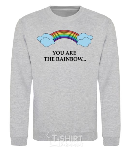 Sweatshirt You are the rainbow sport-grey фото