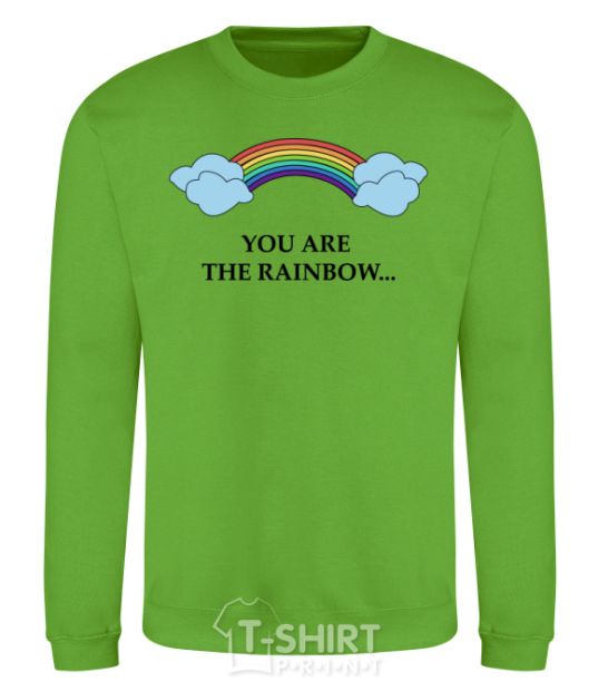 Sweatshirt You are the rainbow orchid-green фото