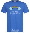 Мужская футболка You are the rainbow Ярко-синий фото