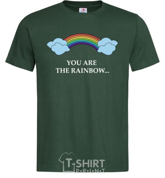 Мужская футболка You are the rainbow Темно-зеленый фото