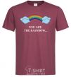 Men's T-Shirt You are the rainbow burgundy фото