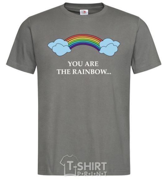 Men's T-Shirt You are the rainbow dark-grey фото