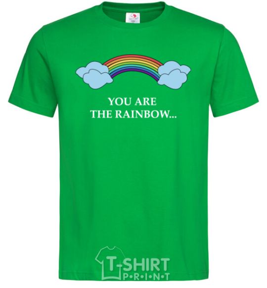 Мужская футболка You are the rainbow Зеленый фото