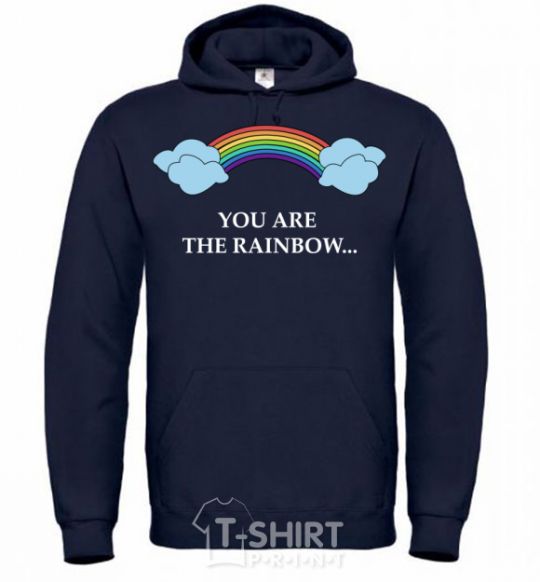 Men`s hoodie You are the rainbow navy-blue фото