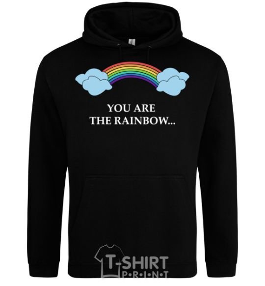 Men`s hoodie You are the rainbow black фото
