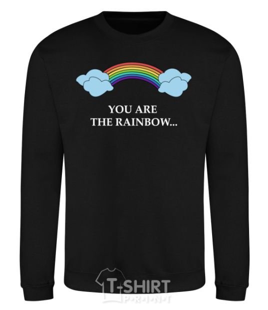 Sweatshirt You are the rainbow black фото