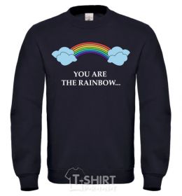 Sweatshirt You are the rainbow black фото