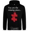 Men`s hoodie You are the missing piece black фото