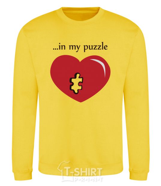 Sweatshirt in my puzzle yellow фото