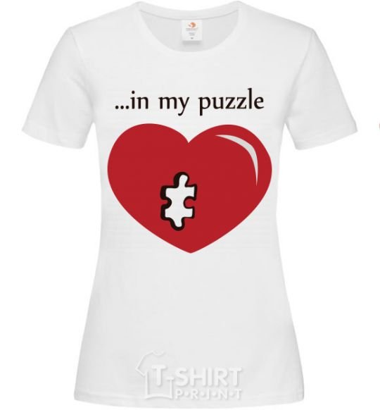 Women's T-shirt in my puzzle White фото