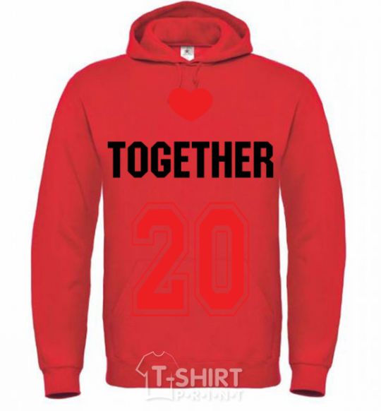 Men`s hoodie Together 20 bright-red фото