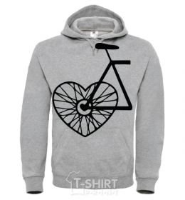 Men`s hoodie EAT, SLEEP, BIKE sport-grey фото