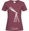 Women's T-shirt TELESCOPE burgundy фото