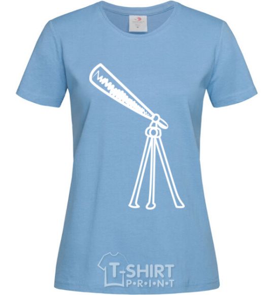 Women's T-shirt TELESCOPE sky-blue фото