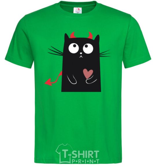 Men's T-Shirt DEVIL CAT kelly-green фото