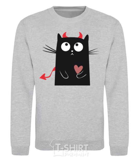 Sweatshirt DEVIL CAT sport-grey фото