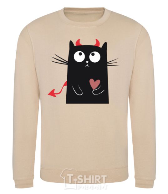 Sweatshirt DEVIL CAT sand фото