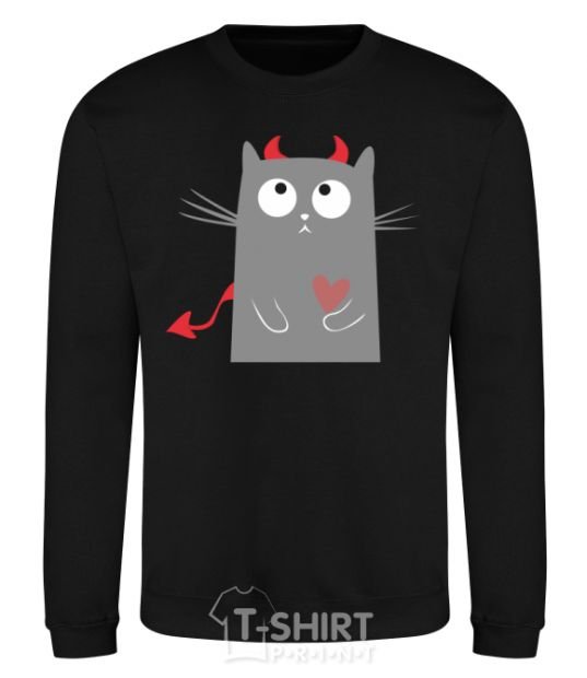 Sweatshirt DEVIL CAT black фото