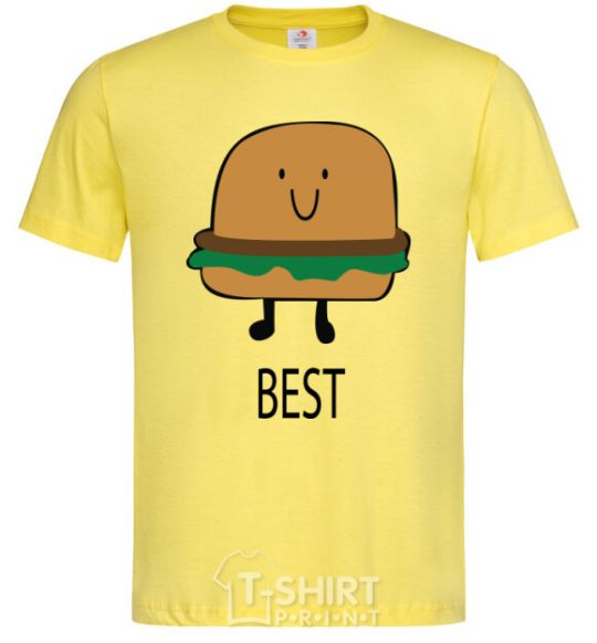 Men's T-Shirt BEST Burger cornsilk фото
