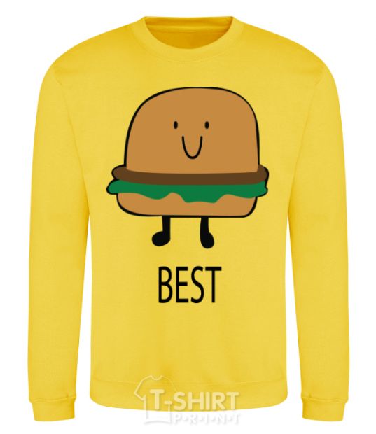Sweatshirt BEST Burger yellow фото