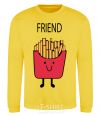 Sweatshirt FRIEND fries yellow фото