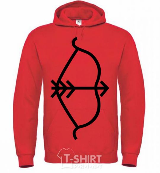 Men`s hoodie BOW bright-red фото