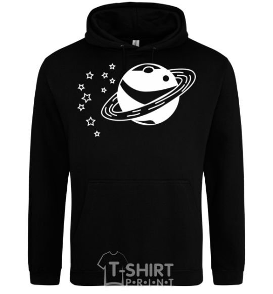 Men`s hoodie STARRY PLANET black фото