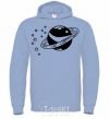 Men`s hoodie STARRY PLANET sky-blue фото