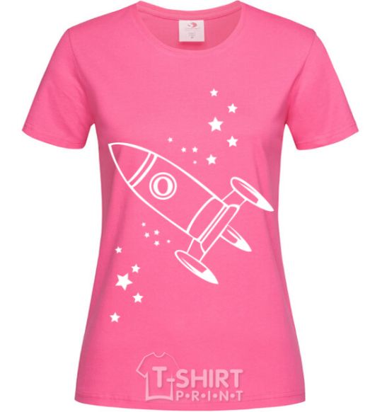 Женская футболка STARRY ROCKET Ярко-розовый фото