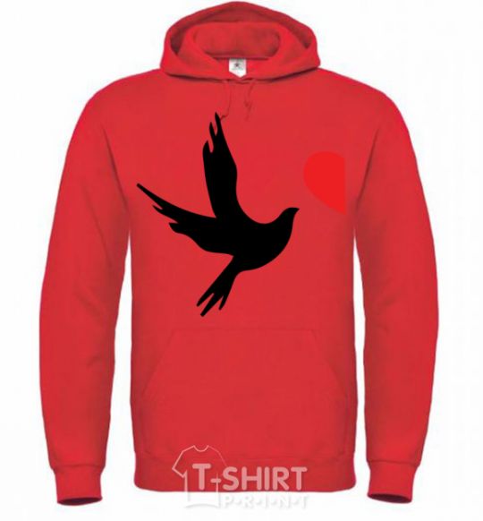 Men`s hoodie AMORE bright-red фото