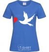 Women's T-shirt BIRDS royal-blue фото