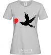 Women's T-shirt BIRDS grey фото