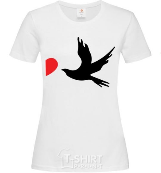 Women's T-shirt BIRDS White фото
