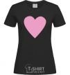 Women's T-shirt PINK HEART black фото