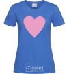 Women's T-shirt PINK HEART royal-blue фото