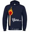 Men`s hoodie Matches navy-blue фото