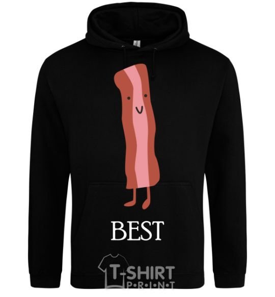 Men`s hoodie Best Bacon black фото