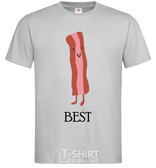 Men's T-Shirt Best Bacon grey фото