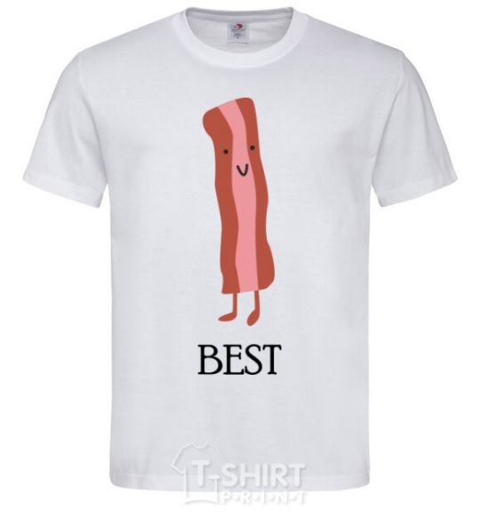 Men's T-Shirt Best Bacon White фото