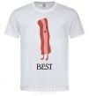 Men's T-Shirt Best Bacon White фото