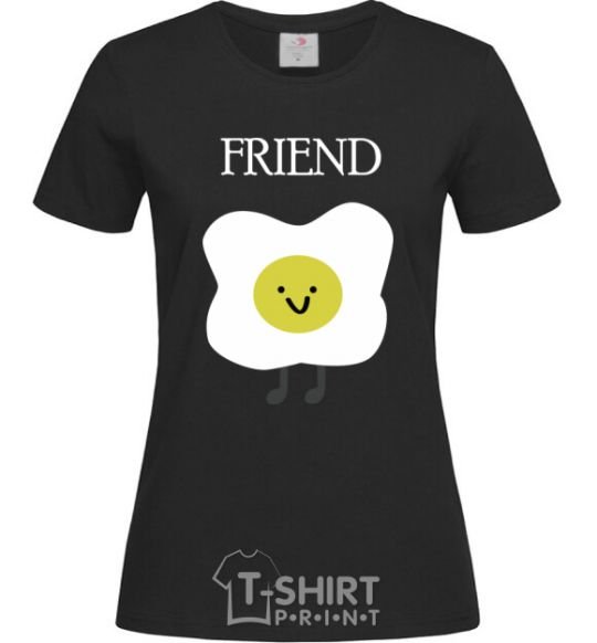 Женская футболка Friend Черный фото