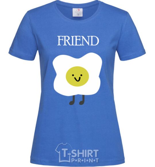 Женская футболка Friend Ярко-синий фото