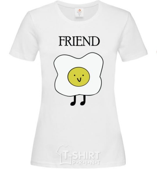Women's T-shirt Friend White фото