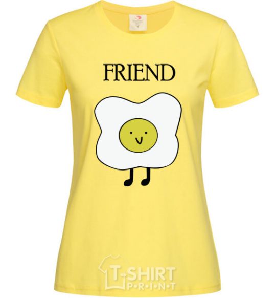 Women's T-shirt Friend cornsilk фото