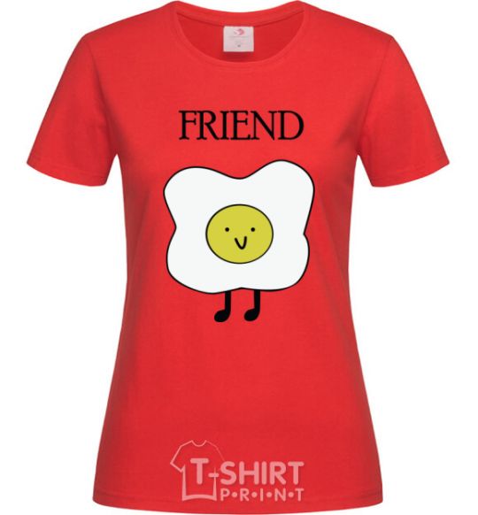 Женская футболка Friend Красный фото