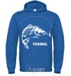 Men`s hoodie FISHING royal фото