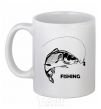 Ceramic mug FISHING White фото